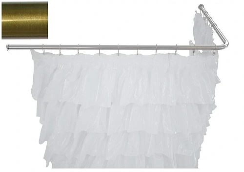 Карниз для ванны Aquanet угловой Г-образный 140x70 бронза 00241637 Карниз для ванны Aquanet угловой Г-образный 140x70 бронза 00241637