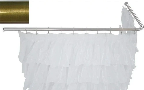 Карниз для ванны Aquanet угловой Г-образный 160x70 бронза 00241451 Карниз для ванны Aquanet угловой Г-образный 160x70 бронза 00241451