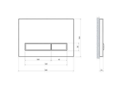 Клавиша смыва Cersanit BLICK (BU-BK/Whg/Gl) стекло белый S-BU-BK/Whg/Gl Клавиша смыва Cersanit BLICK (BU-BK/Whg/Gl) стекло белый S-BU-BK/Whg/Gl