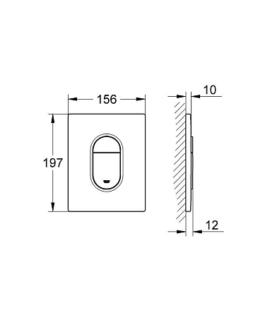 Клавиша смыва GROHE Arena Cosmopolitan (38844SH0) вертикальная, альпин-белый Клавиша смыва GROHE Arena Cosmopolitan (38844SH0) вертикальная, альпин-белый