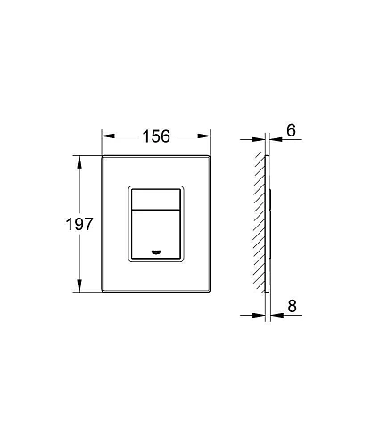 Клавиша смыва GROHE Skate Cosmopolitan Wood (3 режима смыва), орех (38849HP0) Клавиша смыва GROHE Skate Cosmopolitan Wood (3 режима смыва), орех (38849HP0)