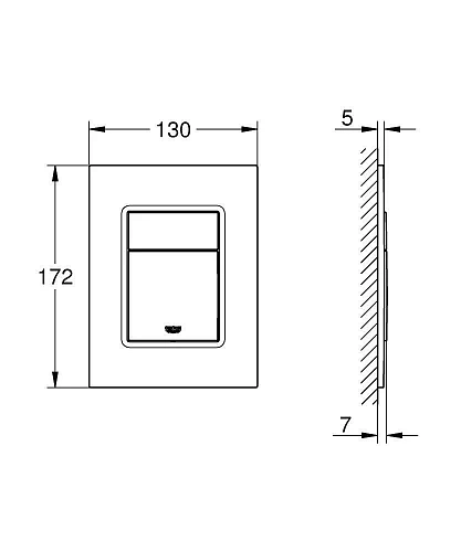 Клавиша смыва GROHE Skate Cosmopolitan для унитаза, размер S, вертикальная, теплый закат матовый (37 37535DL0 Клавиша смыва GROHE Skate Cosmopolitan для унитаза, размер S, вертикальная, теплый закат матовый (37 37535DL0