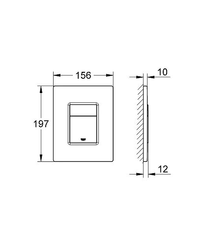 Клавиша смыва GROHE Skate Cosmopolitan, теплый закат глянец (38732DA0) Клавиша смыва GROHE Skate Cosmopolitan, теплый закат глянец (38732DA0)