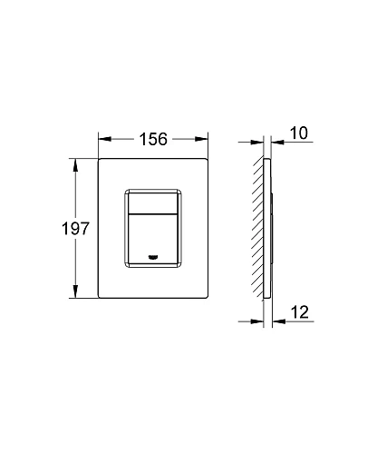 Клавиша смыва GROHE Skate Cosmopolitan, теплый закат матовый (38732DL0) Клавиша смыва GROHE Skate Cosmopolitan, теплый закат матовый (38732DL0)