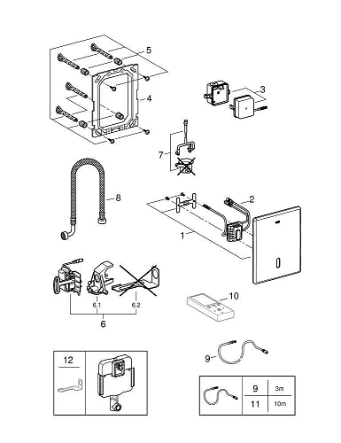 Клавиша смыва GROHE Tectron Skate (1 режим смыва), хром (38698SD1)инфракрасная Клавиша смыва GROHE Tectron Skate (1 режим смыва), хром (38698SD1)инфракрасная