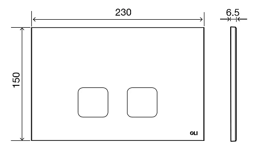 Клавиша смыва OLI PLAIN 070827 механическая двухрежимная, хром глянцевый Клавиша смыва OLI PLAIN 070827 механическая двухрежимная, хром глянцевый