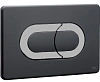 Клавиша смыва OLI SALINA 640099 пневматическая двухрежимная, черный soft-touch, хром матовый