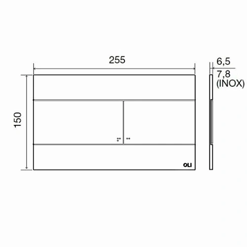 Клавиша смыва OLI SLIM 154962 механическая, золотой Клавиша смыва OLI SLIM 154962 механическая, золотой