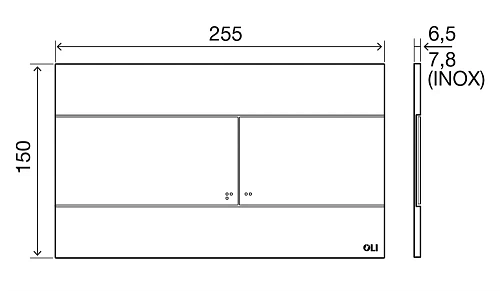 Клавиша смыва OLI SLIM 659055 механическая двухрежимная, черный Клавиша смыва OLI SLIM 659055 механическая двухрежимная, черный