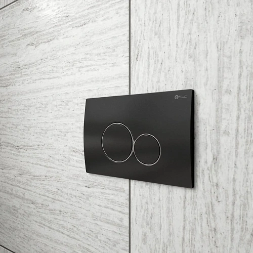 Клавиша смыва Point Виктория PN44061BC для инсталляции, черная/хром Клавиша смыва Point Виктория PN44061BC для инсталляции, черная/хром