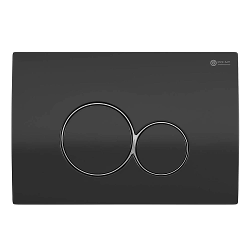 Клавиша смыва Point Виктория PN44061BC для инсталляции, черная/хром Клавиша смыва Point Виктория PN44061BC для инсталляции, черная/хром