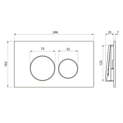 Клавиша смыва Point Виктория PN44061SB для инсталляции, сталь брашированная Клавиша смыва Point Виктория PN44061SB для инсталляции, сталь брашированная