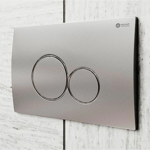 Клавиша смыва Point Виктория PN44061SC для инсталляции, сатин/хром Клавиша смыва Point Виктория PN44061SC для инсталляции, сатин/хром