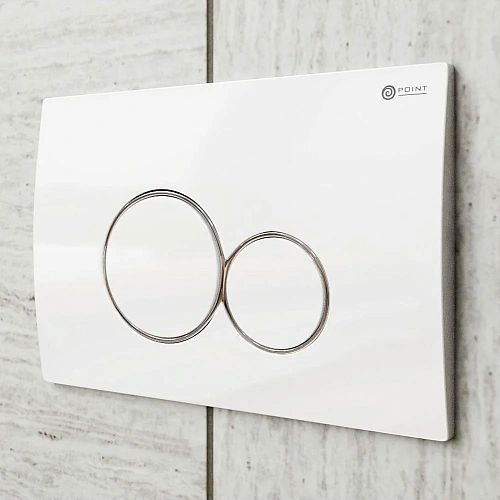 Клавиша смыва Point Виктория PN44061WC для инсталляции, белая/хром Клавиша смыва Point Виктория PN44061WC для инсталляции, белая/хром