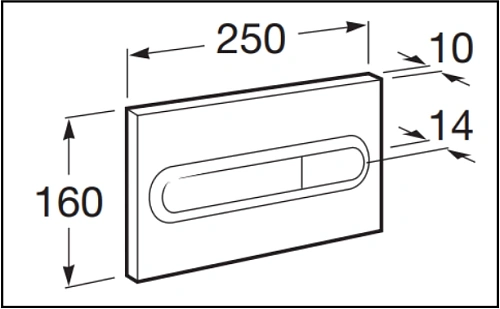 Клавиша смыва Roca PL-1 890095002 Клавиша смыва Roca PL-1 890095002
