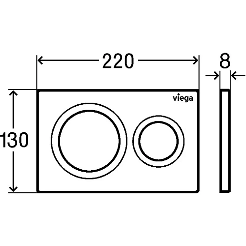 Клавиша смыва Viega Prevista Visign for Style 20 8610.1 773793 альпийский белый Клавиша смыва Viega Prevista Visign for Style 20 8610.1 773793 альпийский белый