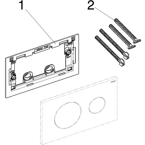 Клавиша смыва Viega Prevista Visign for Style 20 8610.1 773793 альпийский белый Клавиша смыва Viega Prevista Visign for Style 20 8610.1 773793 альпийский белый