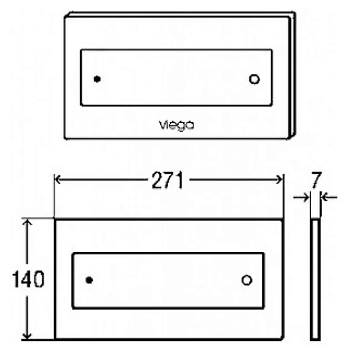 Клавиша смыва Viega Visign for Style 12 597276 (хром матовый) Клавиша смыва Viega Visign for Style 12 597276 (хром матовый)