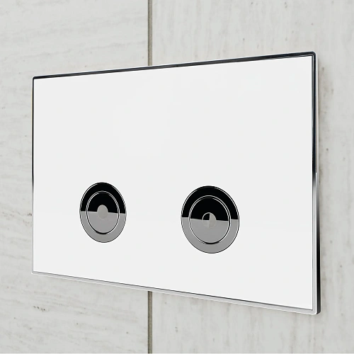 Клавиша смыва для пневматической инсталляции Point Венера, белый/хром, PN44071WC Клавиша смыва для пневматической инсталляции Point Венера, белый/хром, PN44071WC