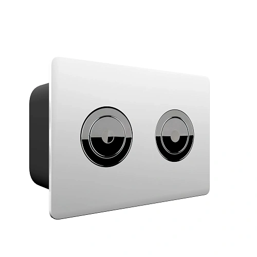 Клавиша смыва для пневматической инсталляции Point Венера, установка в стену, белый/хром, PN44072WC Клавиша смыва для пневматической инсталляции Point Венера, установка в стену, белый/хром, PN44072WC