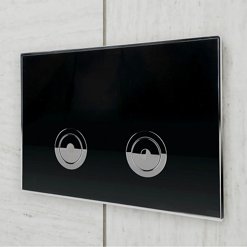 Клавиша смыва для пневматической инсталляции Point Венера, черный/хром, PN44071BC Клавиша смыва для пневматической инсталляции Point Венера, черный/хром, PN44071BC