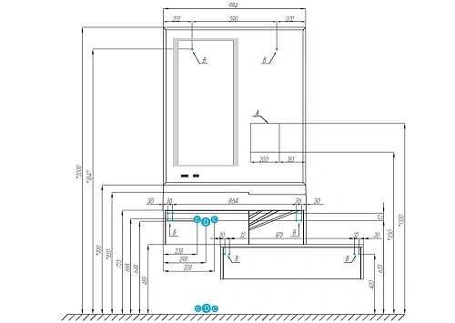 Комод Aquaton Сакура 80 ольха наварра, белый глянец 1A236603SKW80 Комод Aquaton Сакура 80 ольха наварра, белый глянец 1A236603SKW80