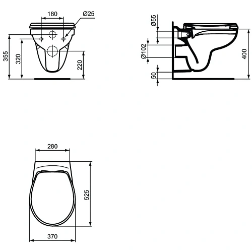 Комплект 3 в 1 Ideal Standard K881201PT15 инсталляция PROSYS с подвесным унитазом EUROVIT Rimless K8 Комплект 3 в 1 Ideal Standard K881201PT15 инсталляция PROSYS с подвесным унитазом EUROVIT Rimless K8