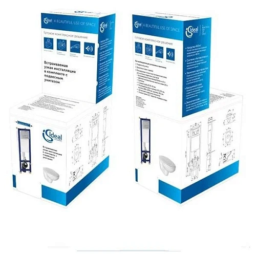 Комплект 3 в 1 Ideal Standard W990101 с подвесным унитазом TEMPO T331101, инсталляцией W3710AA и сид Комплект 3 в 1 Ideal Standard W990101 с подвесным унитазом TEMPO T331101, инсталляцией W3710AA и сид