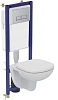 Комплект 3 в 1 Ideal Standard W990101 с подвесным унитазом TEMPO T331101, инсталляцией W3710AA и сид