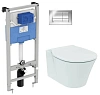 Комплект 4 в 1 Ideal Standard E212801 с подвесным унитазом CONNECT AIR AquaBlade E005401, сиденьем C