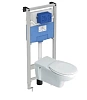 Комплект 4 в 1 Ideal Standard P243001RT21A6 с подвесным унитазом MATURA P243001 и инсталляцией PROSY