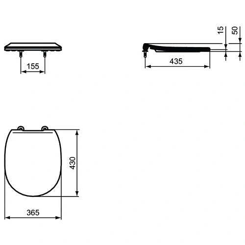Комплект 4 в 1 Ideal Standard R030701 с подвесным унитазом CONNECT AquaBlade E047901, сиденьем CONNE Комплект 4 в 1 Ideal Standard R030701 с подвесным унитазом CONNECT AquaBlade E047901, сиденьем CONNE