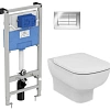 Комплект 4 в 1 Ideal Standard T387301 с подвесным унитазом ESEDRA AquaBlade T386001, сиденьем ESEDRA Комплект 4 в 1 Ideal Standard T387301 с подвесным унитазом ESEDRA AquaBlade T386001, сиденьем ESEDRA