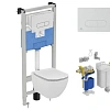 Комплект 5 в 1 Ideal Standard R029901 унитаз подвесной TESI AquaBlade T007901 и инсталляцией PROSYS Комплект 5 в 1 Ideal Standard R029901 унитаз подвесной TESI AquaBlade T007901 и инсталляцией PROSYS