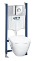 Комплект 5-в-1 GROHE Solido: Унитаз подвесной с сиденьем и крышкой + система инсталляции с панелью с 38950000 Комплект 5-в-1 GROHE Solido: Унитаз подвесной с сиденьем и крышкой + система инсталляции с панелью с 38950000