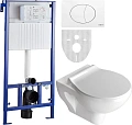 Комплект STWORKI Хедмарк Унитаз подвесной 3510 безободковый с микролифтом + Система инсталляции для 588936 Комплект STWORKI Хедмарк Унитаз подвесной 3510 безободковый с микролифтом + Система инсталляции для 588936