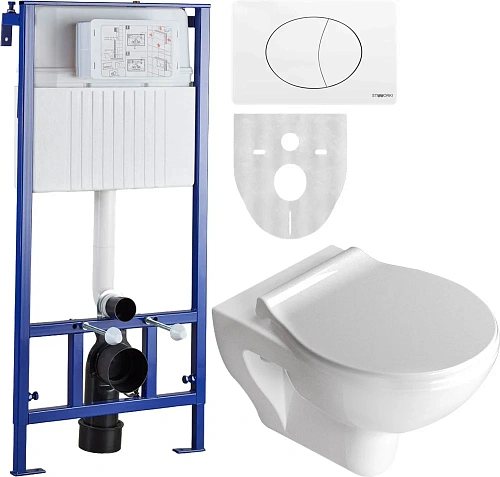 Комплект STWORKI Хедмарк Унитаз подвесной 3510 безободковый с микролифтом + Система инсталляции для 588936 Комплект STWORKI Хедмарк Унитаз подвесной 3510 безободковый с микролифтом + Система инсталляции для 588936