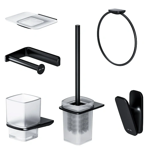 Комплект аксессуаров AM.PM Inspire V2.0 AK50D1206B для зоны красоты и туалета, черный Комплект аксессуаров AM.PM Inspire V2.0 AK50D1206B для зоны красоты и туалета, черный