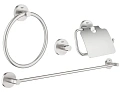 Комплект аксессуаров GROHE Essentials (4 предмета), суперсталь (40776DC1) Комплект аксессуаров GROHE Essentials (4 предмета), суперсталь (40776DC1)