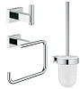 Комплект аксессуаров GROHE Essentials Cube (3 предмета), хром (40757001)