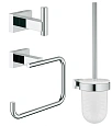 Комплект аксессуаров GROHE Essentials Cube (3 предмета), хром (40757001) Комплект аксессуаров GROHE Essentials Cube (3 предмета), хром (40757001)