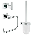 Комплект аксессуаров GROHE Essentials Cube (3 предмета), хром (40757001) Комплект аксессуаров GROHE Essentials Cube (3 предмета), хром (40757001)