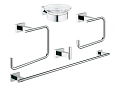 Комплект аксессуаров GROHE Essentials Cube (5 предметов), хром (40758001) Комплект аксессуаров GROHE Essentials Cube (5 предметов), хром (40758001)