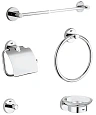 Комплект аксессуаров GROHE Essentials, хром (40344000) Комплект аксессуаров GROHE Essentials, хром (40344000)