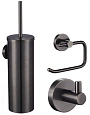 Комплект аксессуаров Wonzon & Woghand темный графит (WW-8100-GM) из 3 предметов (крючок, держатель для бумаги, ершик) Комплект аксессуаров Wonzon & Woghand темный графит (WW-8100-GM) из 3 предметов (крючок, держатель для бумаги, ершик)