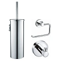 Комплект аксессуаров Wonzon & Woghand хром (WW-8100-CR) из 3 предметов (крючок, держатель для бумаги, ершик) Комплект аксессуаров Wonzon & Woghand хром (WW-8100-CR) из 3 предметов (крючок, держатель для бумаги, ершик)