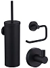 Комплект аксессуаров Wonzon &amp; Woghand черный (WW-8100-BL) из 3 предметов (крючок, держатель для бумаги, ершик)