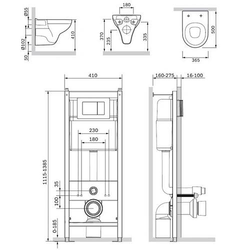 Комплект инсталляции AM.PM IS3901738P с унитазом Gem полипропилен микролифт кнопка хром глянцевый Комплект инсталляции AM.PM IS3901738P с унитазом Gem полипропилен микролифт кнопка хром глянцевый