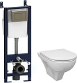 Комплект инсталляции AM.PM IS3901738P с унитазом Gem полипропилен микролифт кнопка хром глянцевый Комплект инсталляции AM.PM IS3901738P с унитазом Gem полипропилен микролифт кнопка хром глянцевый