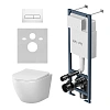 Комплект инсталляции AM.PM Like IS110301.801900 с унитазом Aquaspin с сиденьем микролифт и клавишей белый